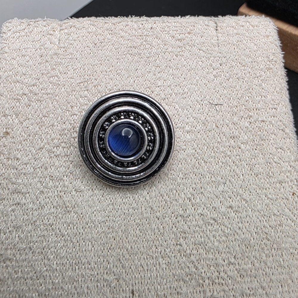Elegant Silver and Blue Button (1919)
